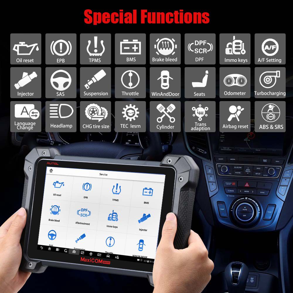 100% Original Autel MaxiCOM MK908 All System Diagnostic Tool Support ECU/Key Coding Updated Version of Maxisys MS908