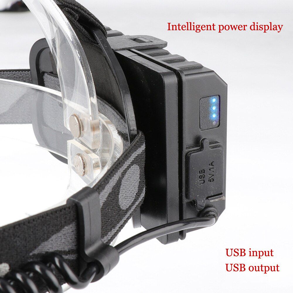 P70 Strong Headlamp Outdoor LED Lighting Headlight 18650 Lithium Battery USB Charging Telescopic Adjustment Camping Head Lamp