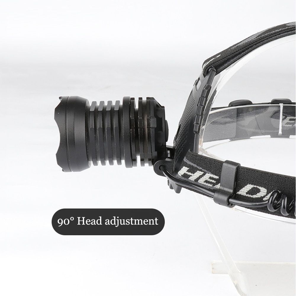 P70 Strong Headlamp Outdoor LED Lighting Headlight 18650 Lithium Battery USB Charging Telescopic Adjustment Camping Head Lamp