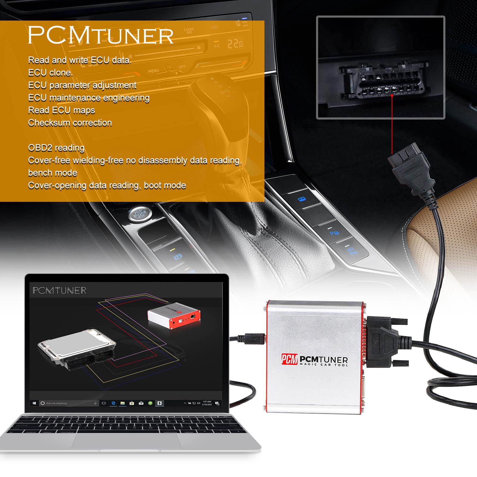 2022 Newest V1.27 PCMtuner ECU Programmer with 67 Modules Free Update Online Support Checksum and Pinout Diagram with Free Damaos