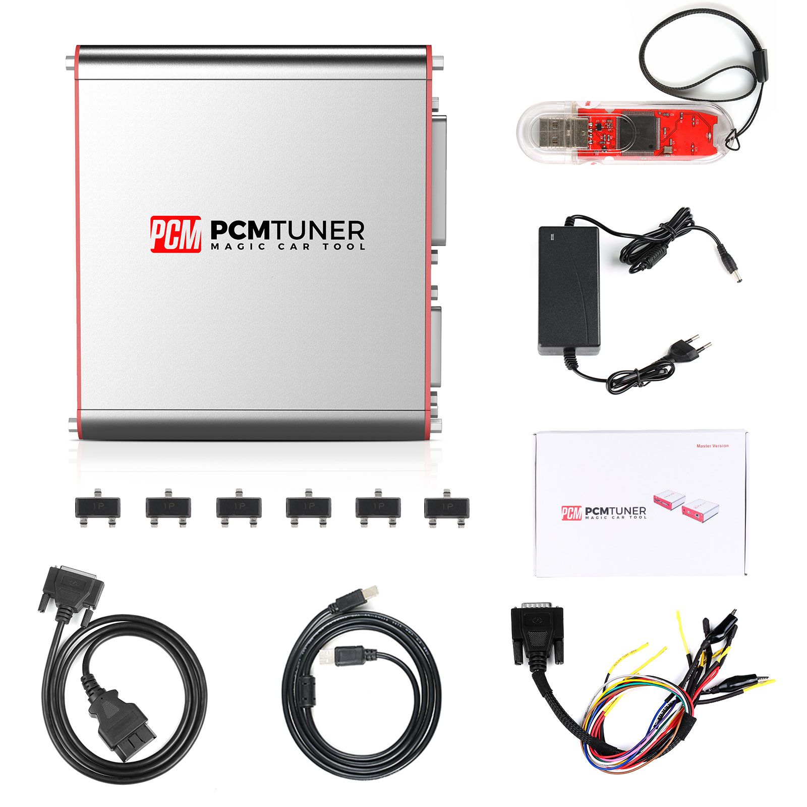 PCMtuner ECU Programmer Plus Fetrotech Tool ECU Programmer Silver Color Supports MG1 MD1 EDC16 MED9.1 ECUs