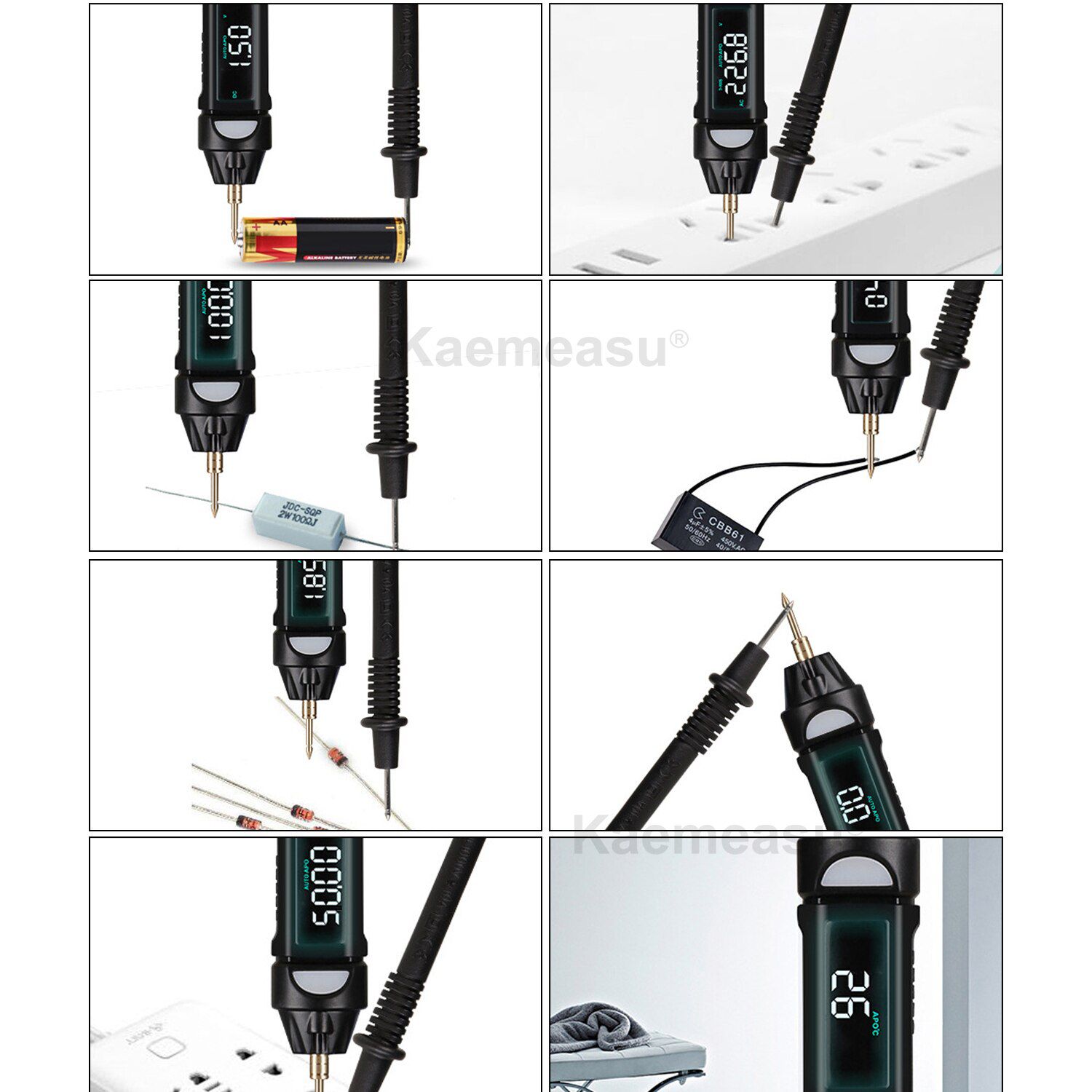 KM-DM07A KM-DM07B Pen Type Smart Mini Digital Multimeter Handheld Electrician Tester With NCV Zero line and Live Line Phase Sequence Measurement