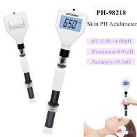 PH-98218 Skin PH Acidimeter Professional Skin PH Tester PH meter Replaceable Probe LCD Backlight for Skin Fruit Meat Cosmetics