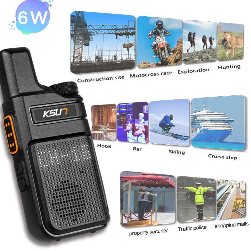 M6 Mini  PMR 446 Two Way Radio HF Transceiver Portable Radio Station USB Charger Walkie Talkie 16 Channel Walkie Talkie