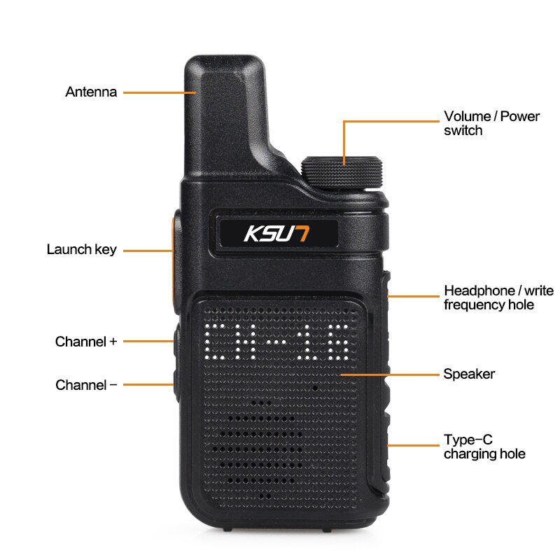 M6 Mini  PMR 446 Two Way Radio HF Transceiver Portable Radio Station USB Charger Walkie Talkie 16 Channel Walkie Talkie