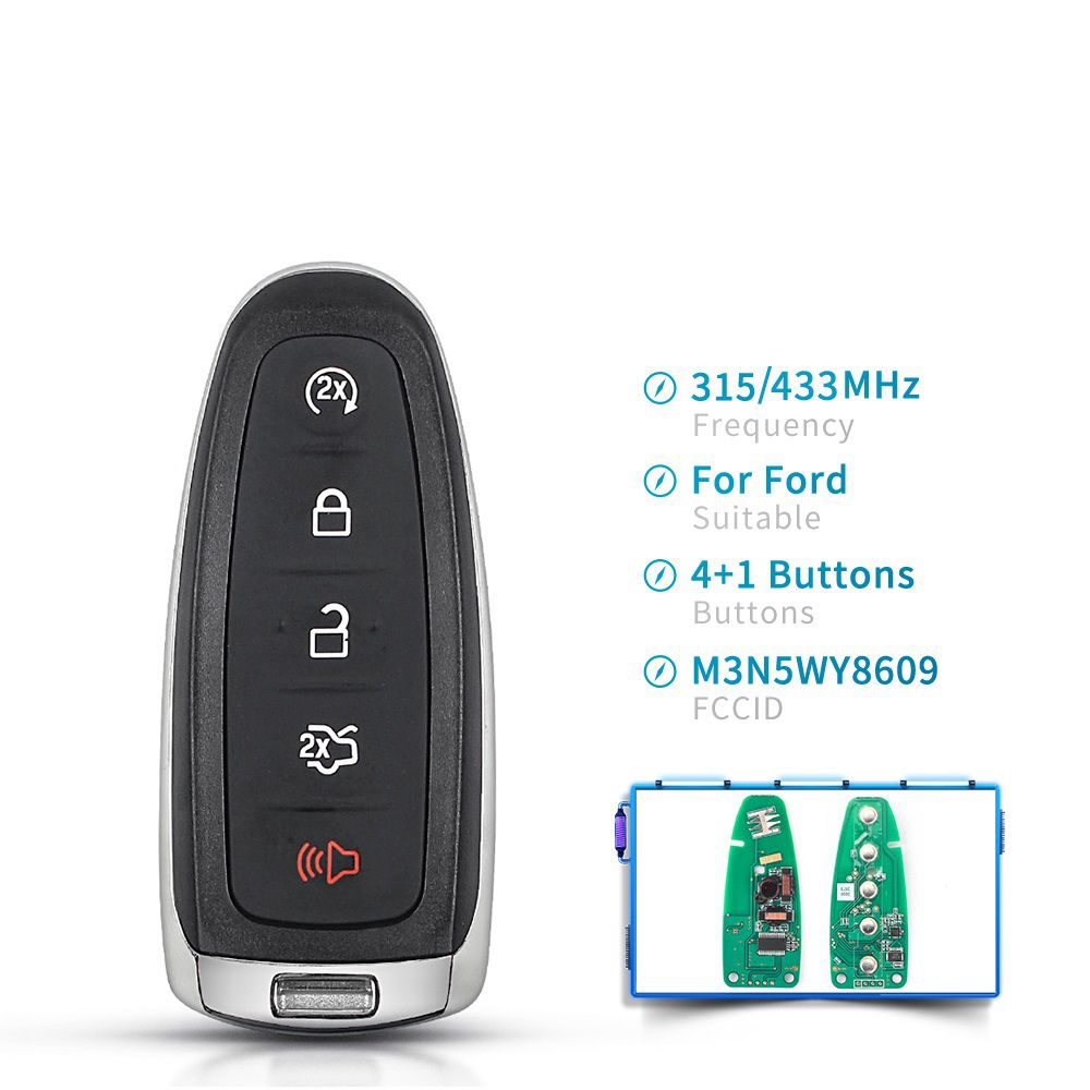 Ford Edge Escape Expedition C-max Taurus Flex Focus 315mhz/433mhz ID46 Chip M3N5WY8609 Smart Control Remote Key Fob