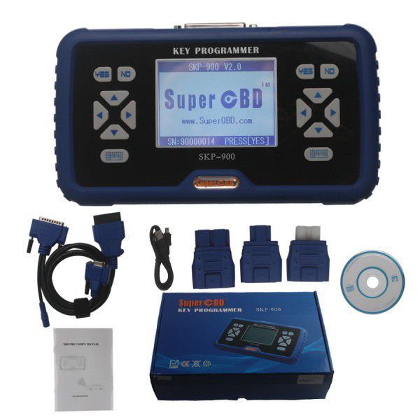 Promotion!Portuguese Version SuperOBD SKP-900 SKP900 V4.4 Hand-held OBD2 Auto Key Programmer