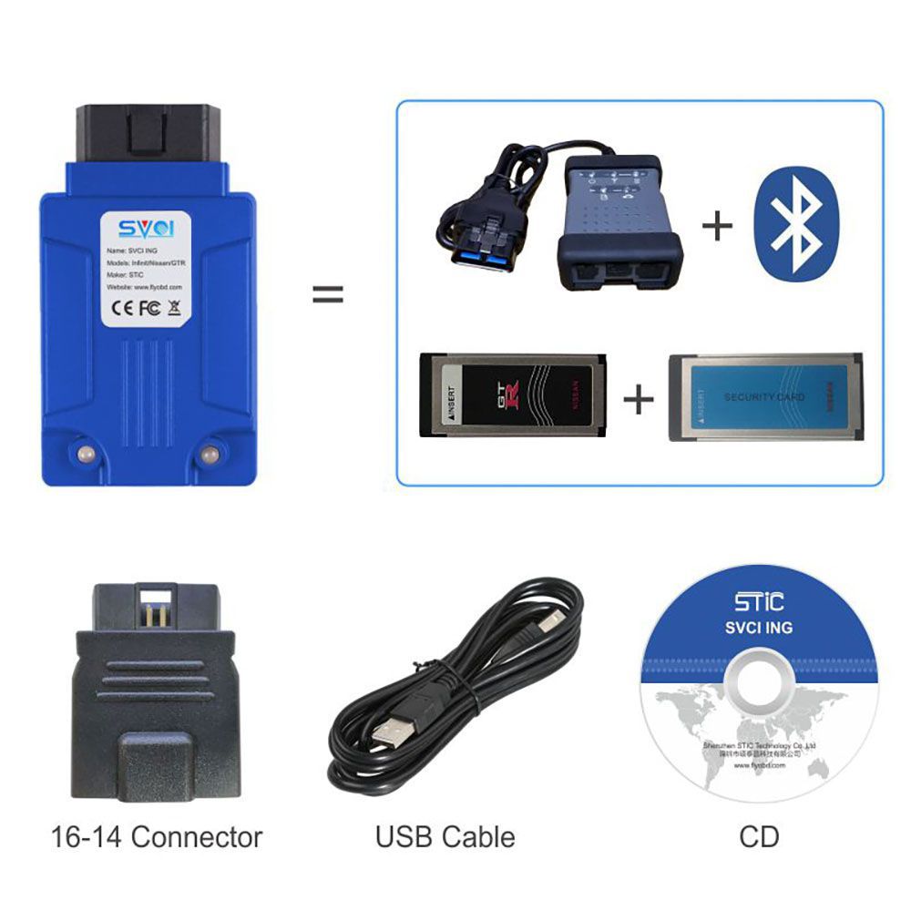 SVCI ING Infiniti/Nissan/GTR Professional Diagnostic Support Programming Update Version of Nissan Consult-3 Plus