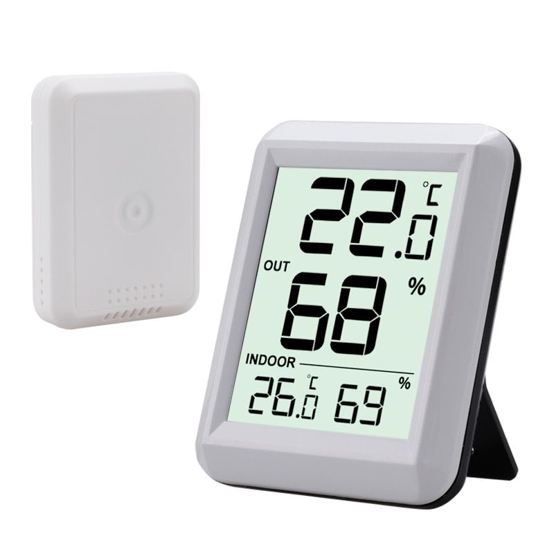 Wireless Thermometer Hygrometer BabyRoom Digital LCD Temperature Humidity Monitor Indoor Outdoor Weather Station Sensor -40C