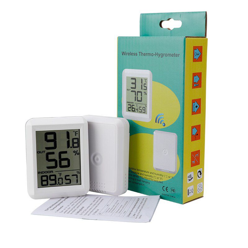 Wireless Thermometer Hygrometer BabyRoom Digital LCD Temperature Humidity Monitor Indoor Outdoor Weather Station Sensor -40C