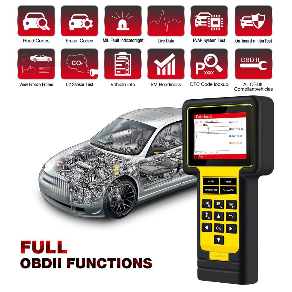 Thinkcar Thinkscan 600 ABS/SRS OBD2 Scanner TS600 oil/TPMS/EPB reset OBD2 code reader PK CR619 AL619