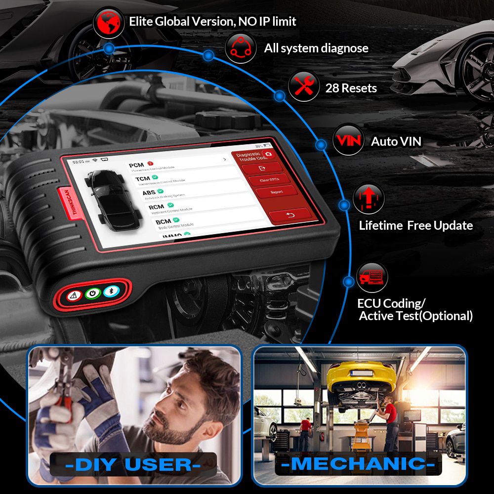 Thinkcar Thinkscan Max Thinkcar Thinktool Max OBD2 Scanner Professional Full System OBD2 Diagnostic Tool Car Automotive Scanner ECU Coding Active Test