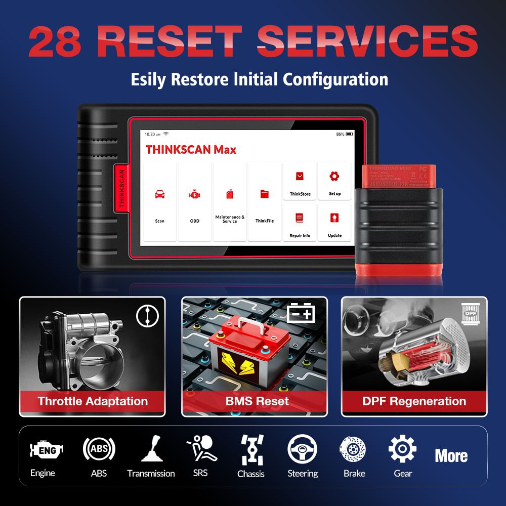 Thinkcar Thinkscan Max Thinkcar Thinktool Max OBD2 Scanner Professional Full System OBD2 Diagnostic Tool Car Automotive Scanner ECU Coding Active Test