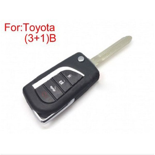 Modified Flip Remote Key Shell (3 +1) Button for Toyota 5pcs/lot