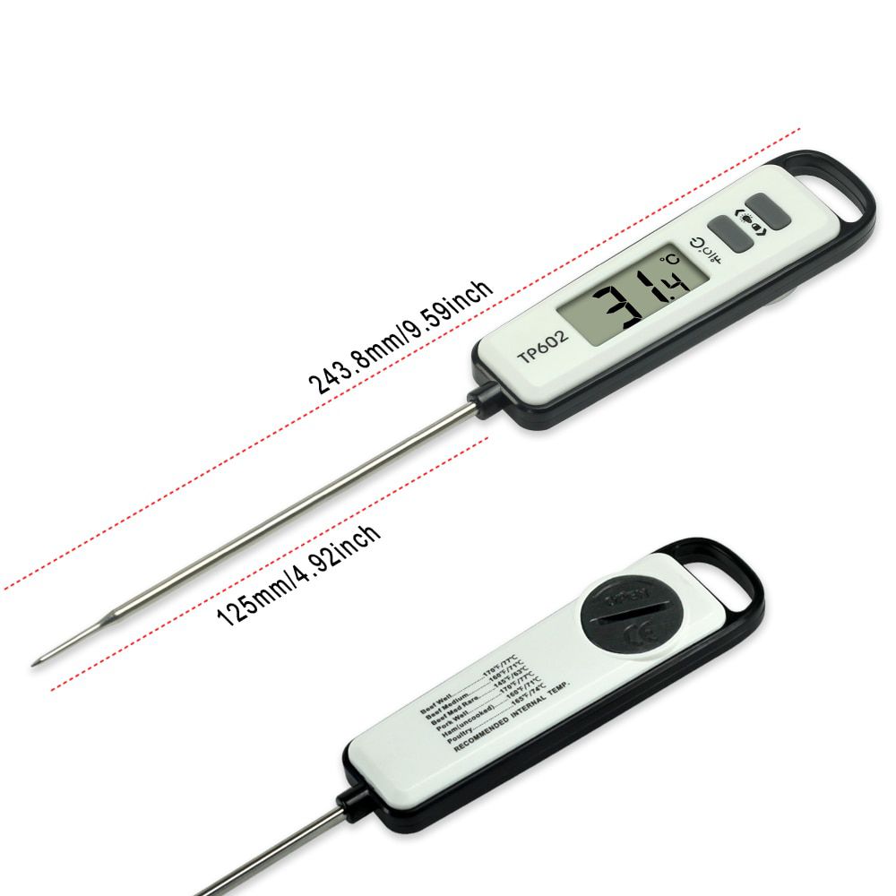 TP602 Meat Thermometer Kitchen Digital Cooking Food Water Milk Probe Electronic BBQ Household Temperature Detector Tool