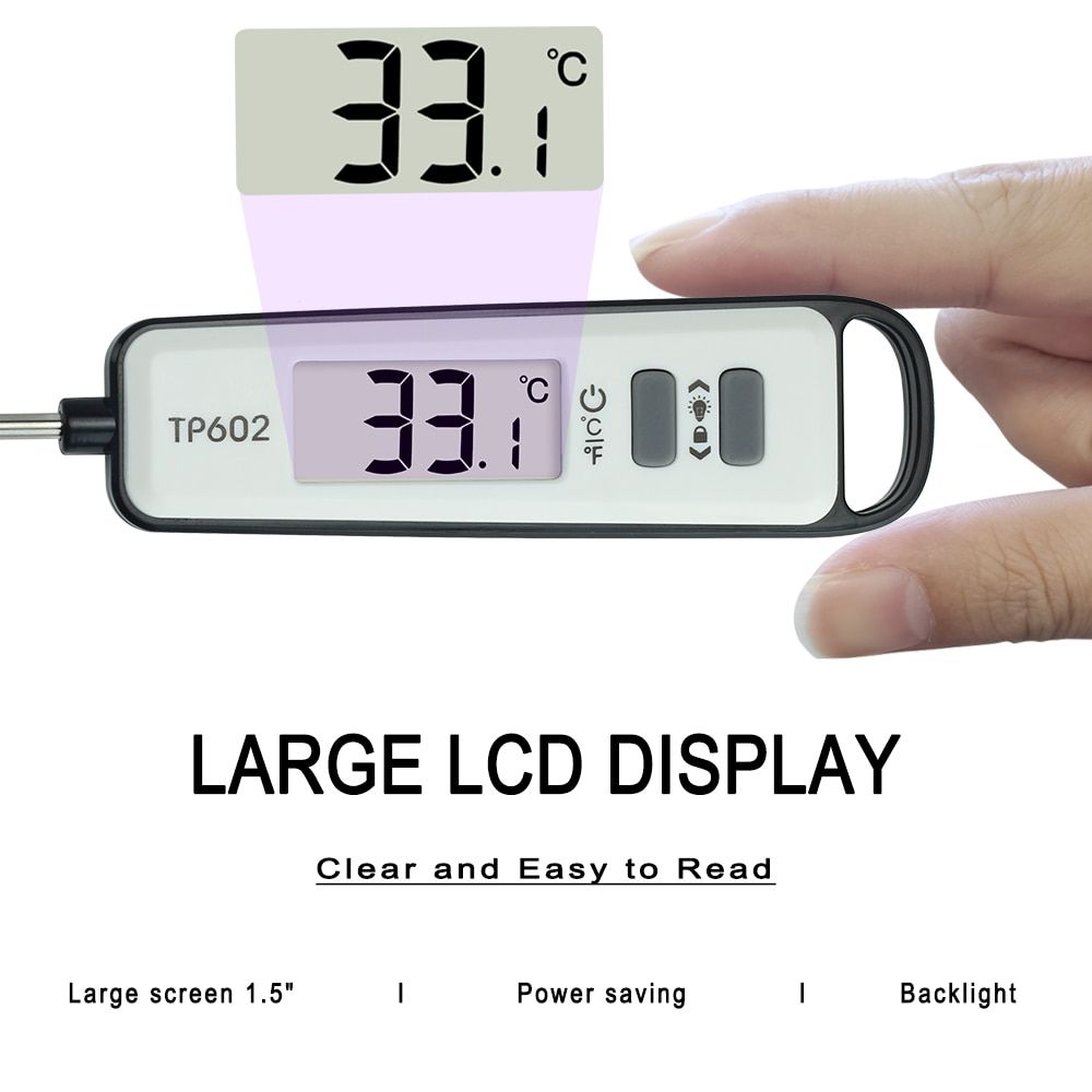 TP602 Meat Thermometer Kitchen Digital Cooking Food Water Milk Probe Electronic BBQ Household Temperature Detector Tool