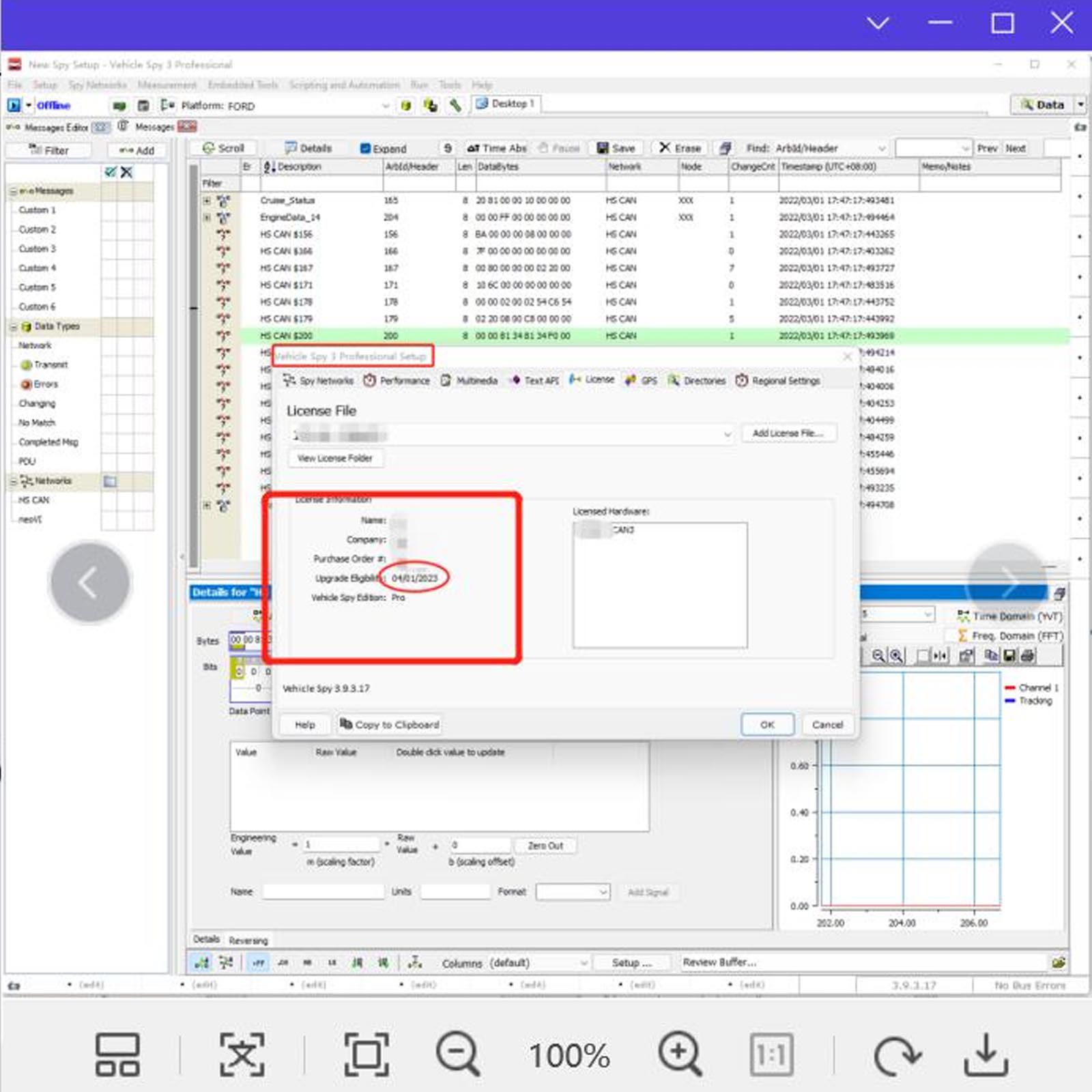 USB V-CAN3 Automotive CAN Network Test Equipment Connecting PC and CAN Network Self Powered from USB