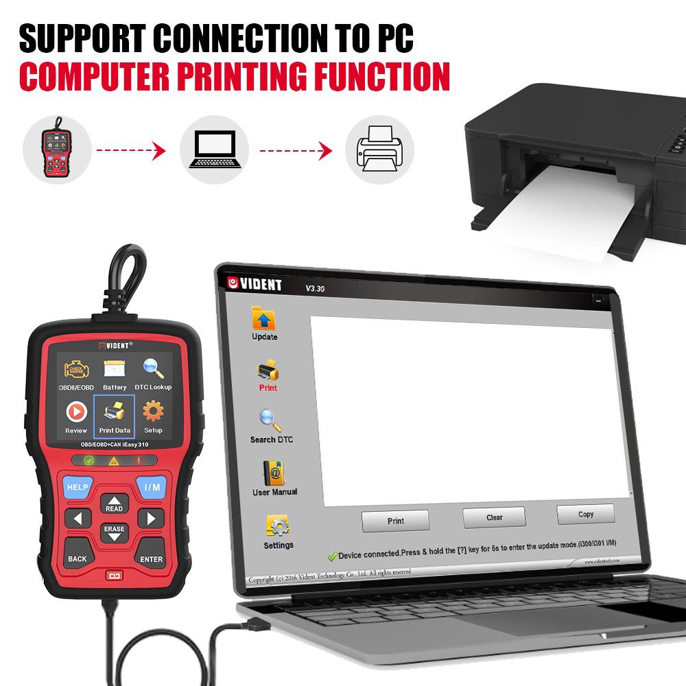 Vident iEasy310 OBD2 Scanner OBDII Code Reader and Car Diagnostic Tool OBD2 Automotive Scanner