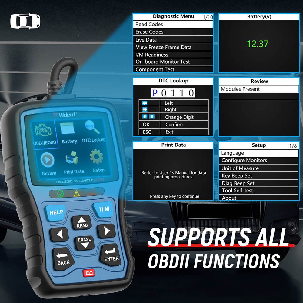 Vident iEasy310Pro CAN OBDII/EOBD Code Reader