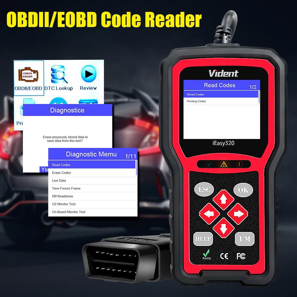 VIDENT iEasy320 OBDII/EOBD+CAN Code Reader