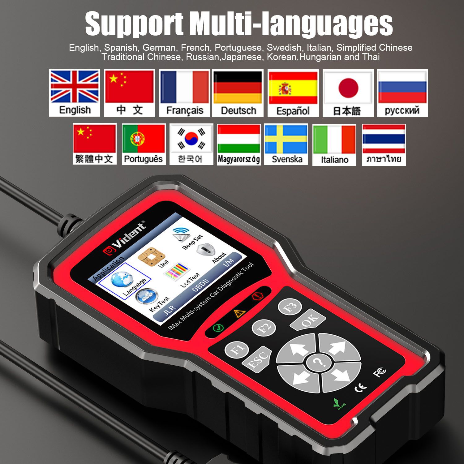 VIDENT iMax4303 JLR Full System Car Diagnostic Tool for Jaguar and Land Rover Support Reset/OBDII Diagnostic/Service