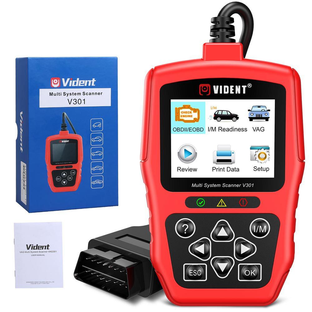 Vident V301 Car Diagnostic Scanner OBD2 Diagnostic Tool for VW Audi Skoda Seat OBD2 Automotive Scanner OBD Code Reader