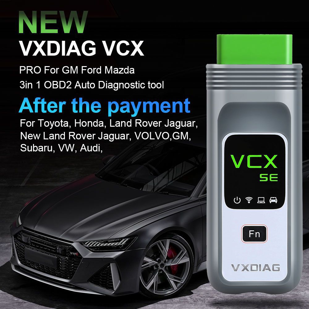 VXDIAG VCX SE Pro Diagnostic Tool with 3 Free Car Software GM /Ford /Mazda /VW /Audi /Honda /Volvo /Toyota /JLR /Subaru