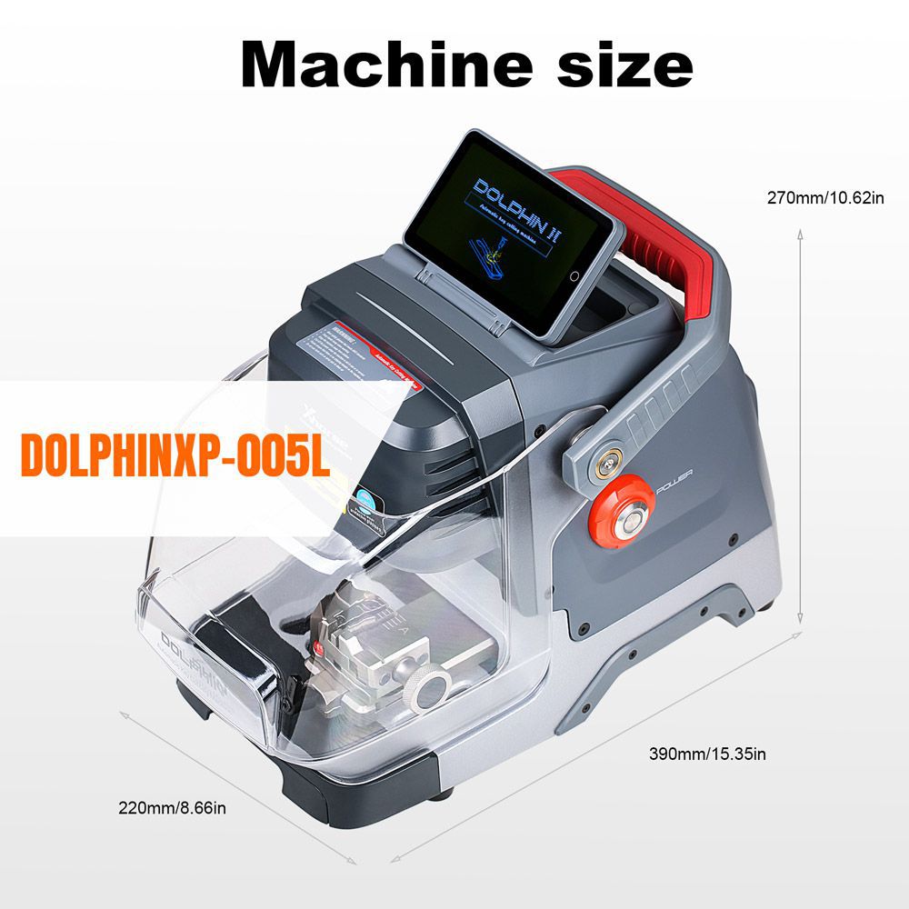 Xhorse Dolphin II XP-005L XP005L Automatic Portable Key Cutting Machine with Adjustable Screen and Built-in Battery Ship from US/UK/EU