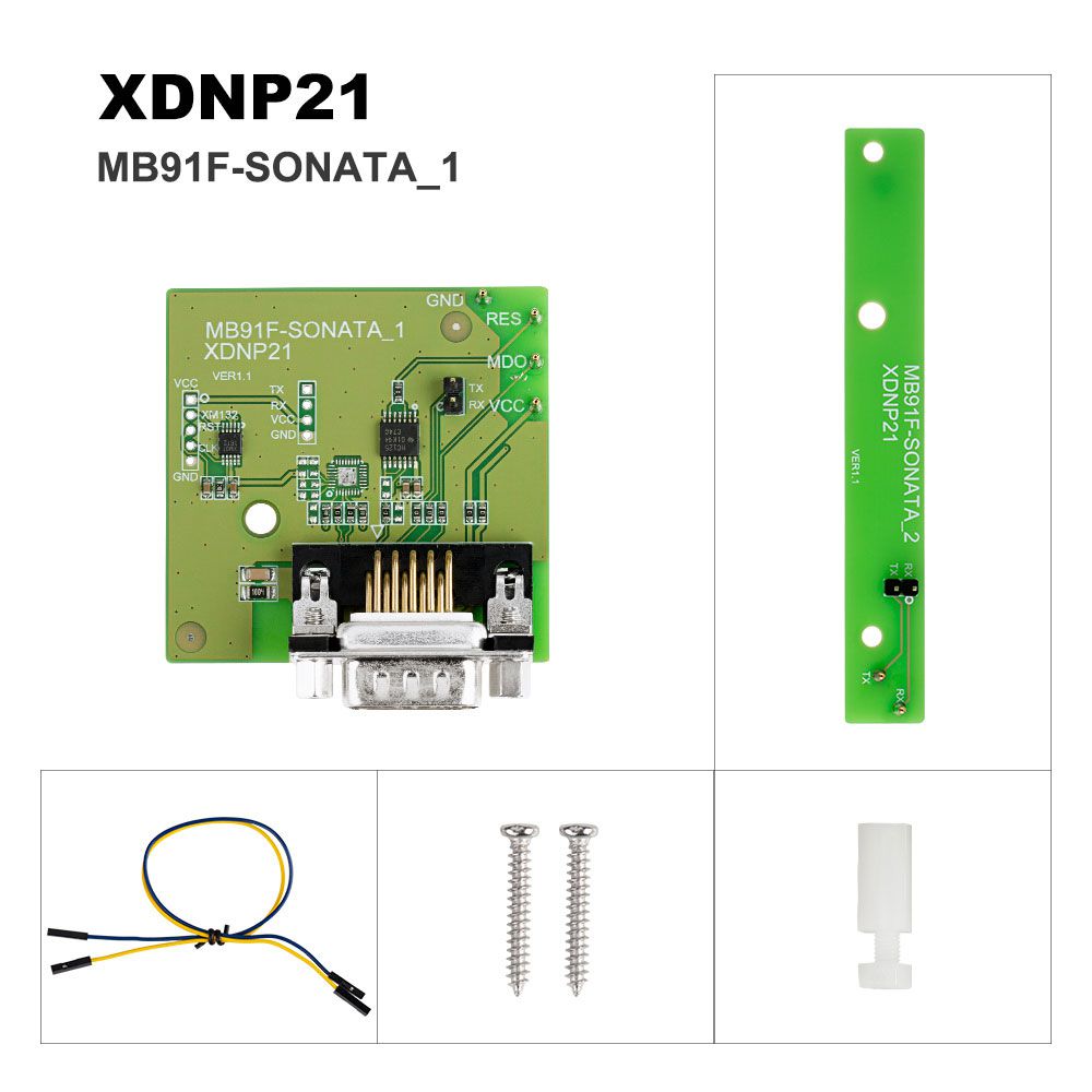 Xhorse Solder-Free Adapters and Cables Full Set XDNPP0CH 16pcs Work with MINI PROG and KEY TOOL PLUS