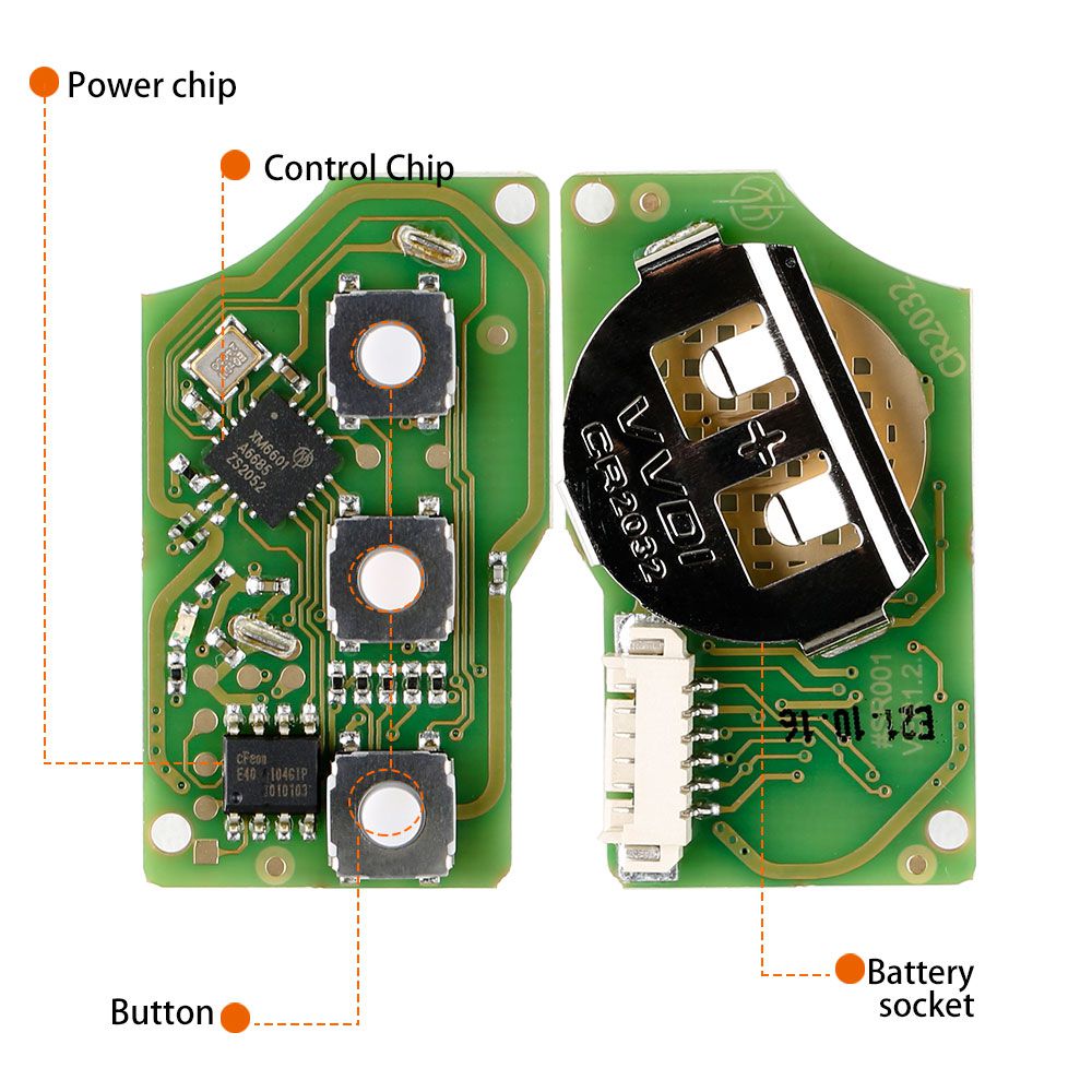 XHORSE XKB508EN Wire Remote Key B5 Style 2 Buttons work with MINI Key Tool/VVDI2 5pcs/lot