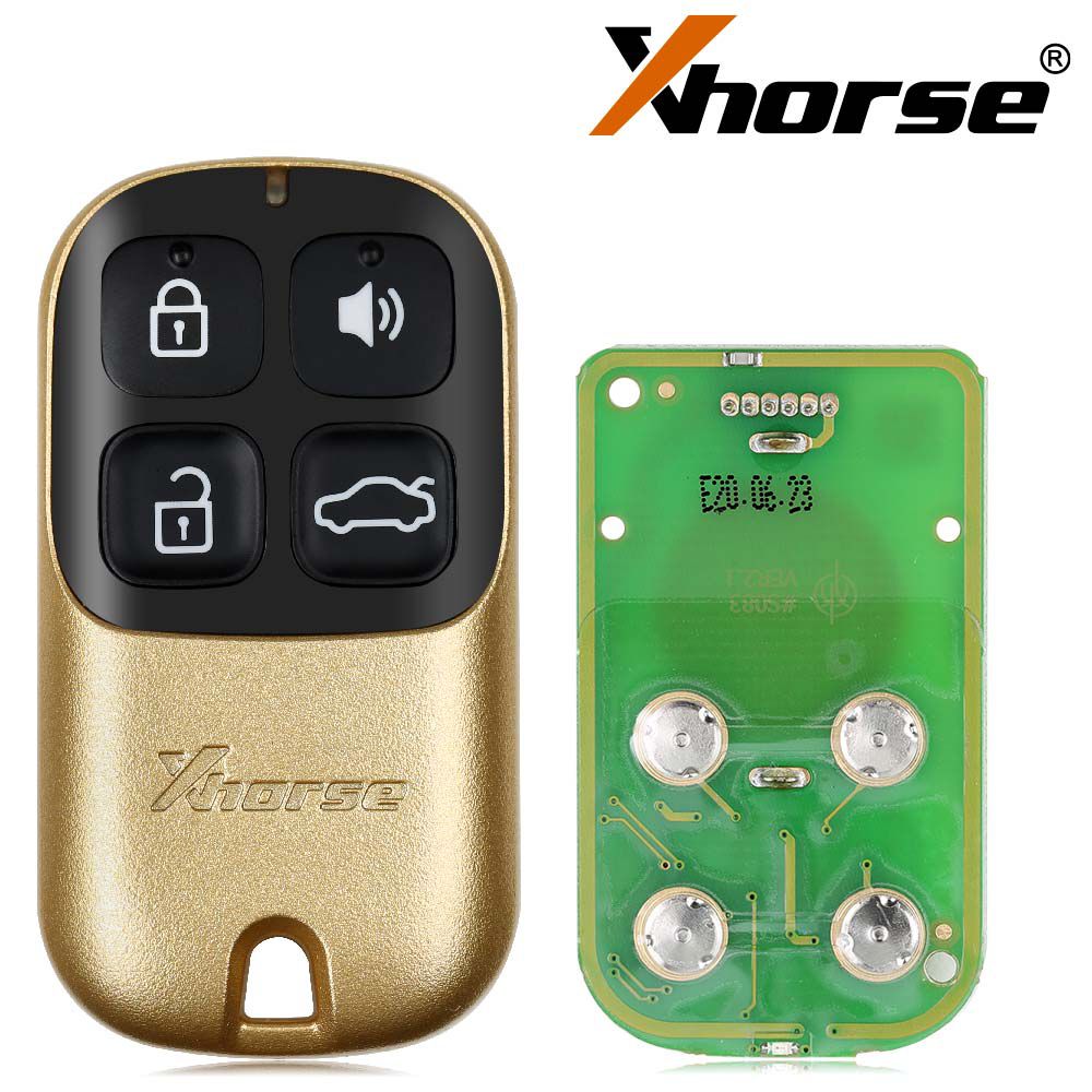 XHORSE XKXH02EN Universal Remote Key 4 Buttons Golden Style English Version for VVDI Key Tool 5pcs/lot