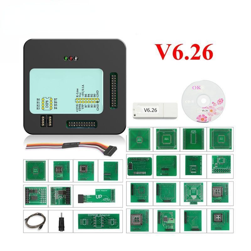 XPROG V6.26 ECU Programmer Chip Full set V6.26 Tunning Programmer ECU Interface Add New Authorization Newest Version EEPROM Adapter