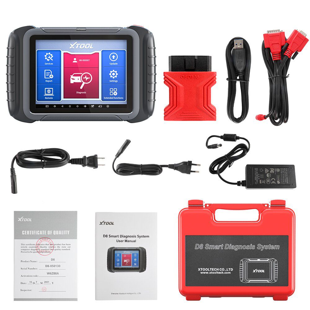 XTOOL D8 OBD2 Professional Automotive Diagnostic Tool Bi-Directional OBD2 Car Diagnostic Scanner ECU Coding Key Programming