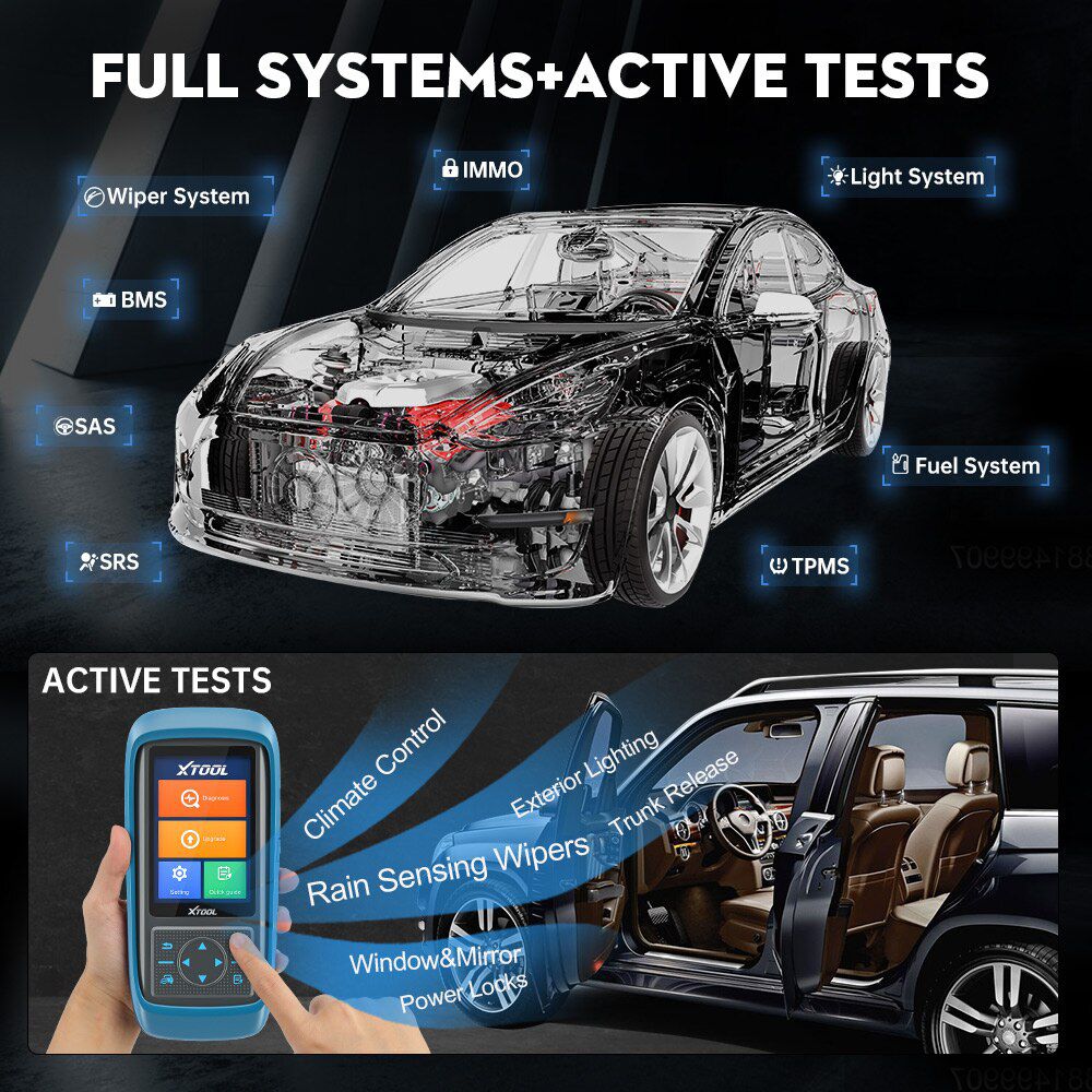 XTOOL PS701 Pro Diagnostic Tools With Active Test/BT For Lexus For Toyota For Kia For Isuzu For Subaru For Nissan Online Update