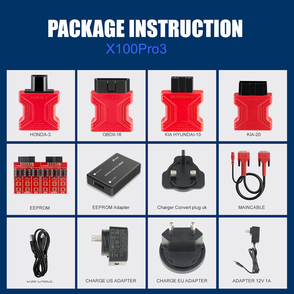 XTOOL X100 Pro3 Professional Auto Key Programmer Add EPB, ABS, TPS Reset Functions Free Update Lifetime