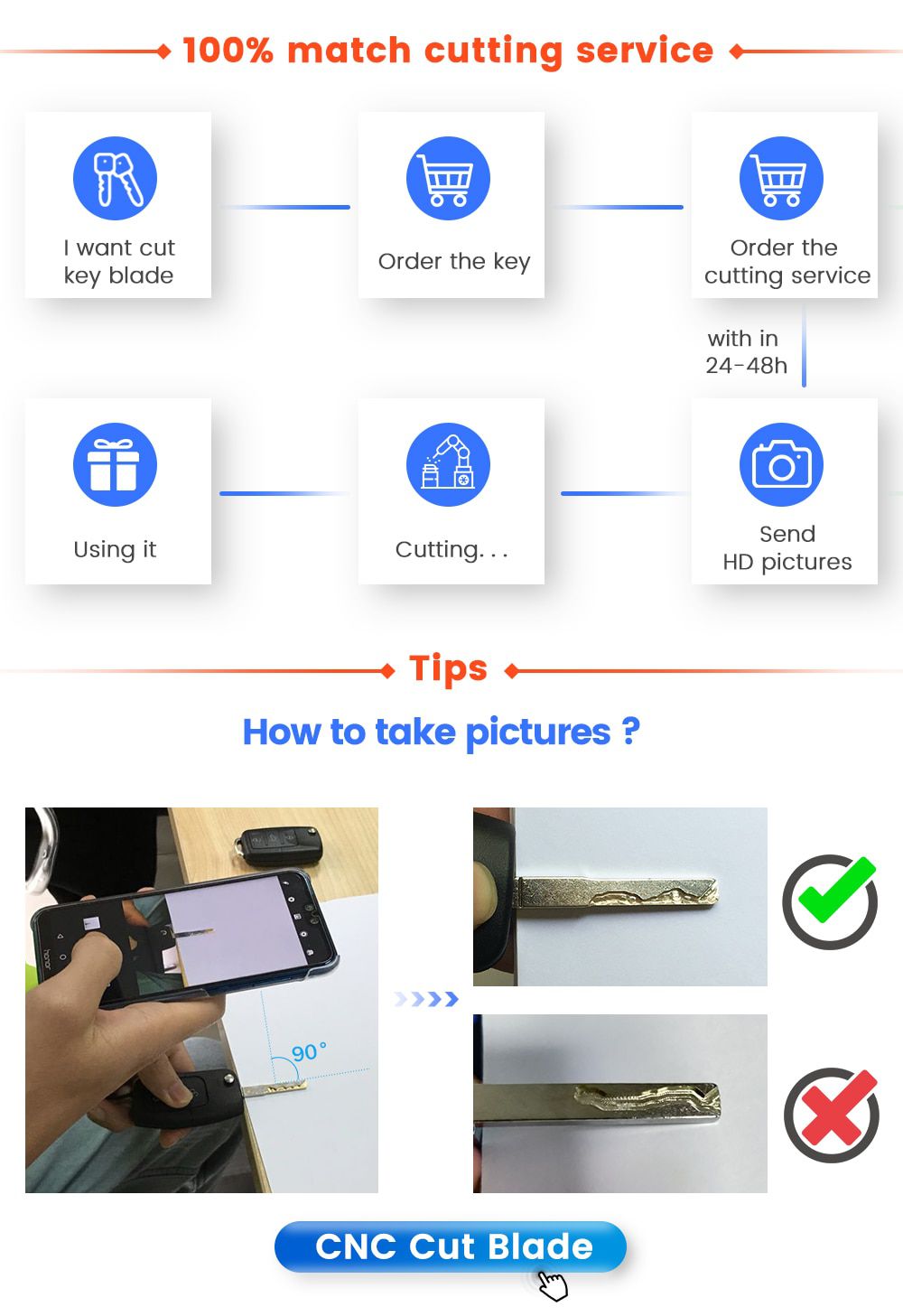 315MHz/433MHz Modified Car Remote Key Flip 