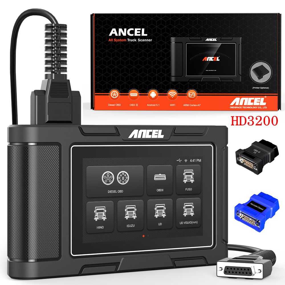 ANCEL HD3100/HD3200 Heavy Duty Diesel Truck Diagnostic S