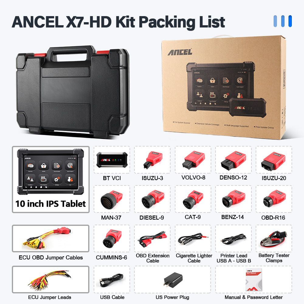 Ancel X7 HD Heavy Duty Truck Scanner