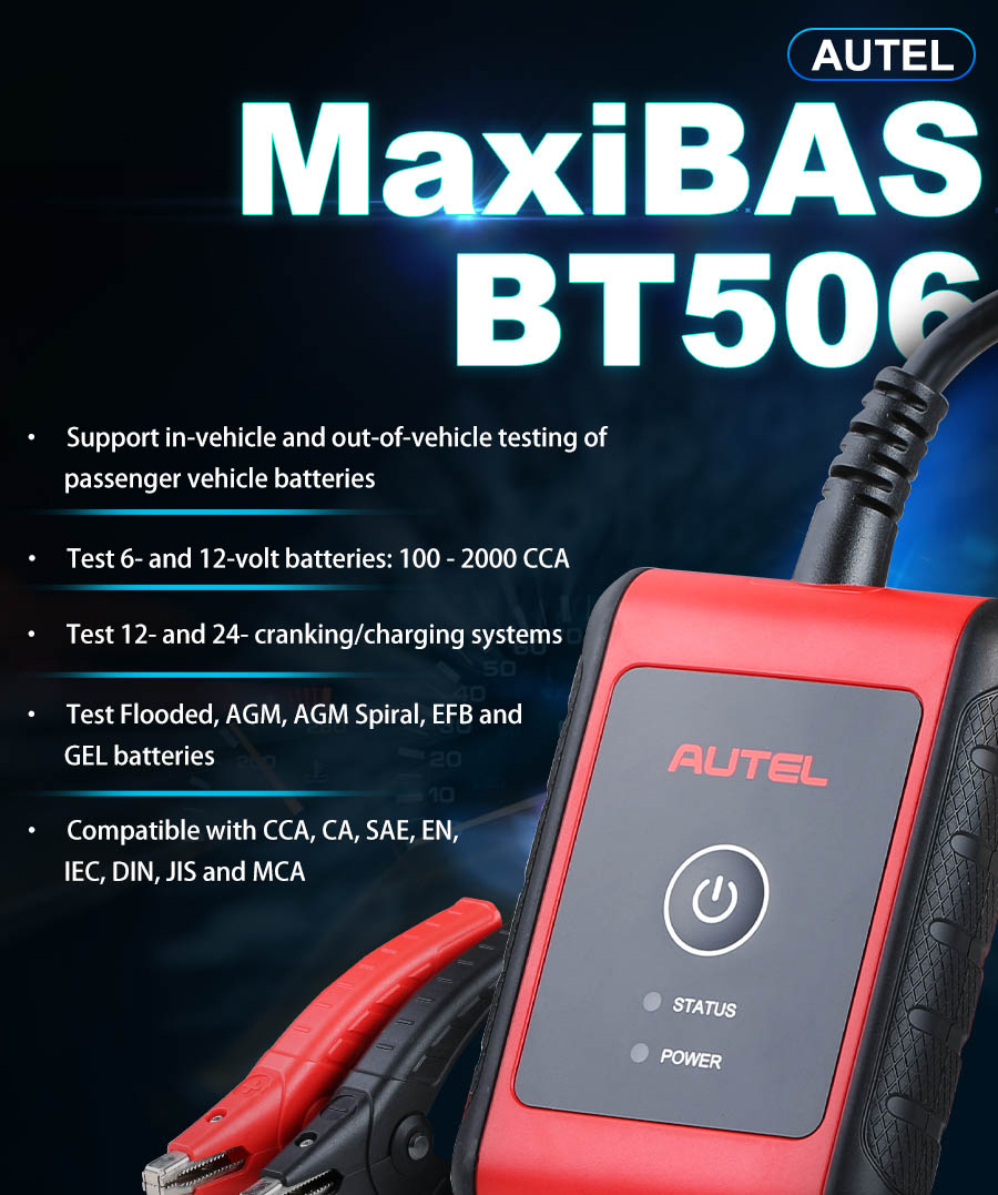 Autel MaxiBAS BT506 Auto Battery and Electrical System Analysis Tool