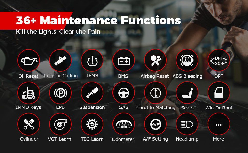 Autel MaxiSys Ultra MAINTENANCE FUNCTIONS