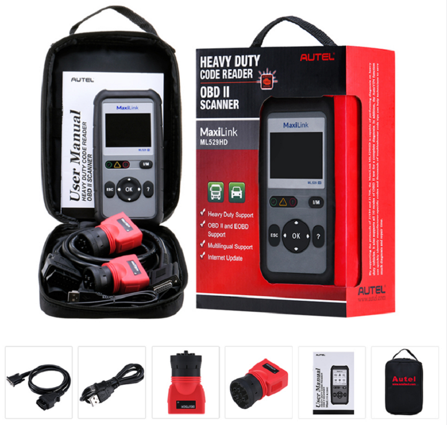 Autel MaxiLink ML529HD Heavy Duty Truck Diagnostic Scan Tool 