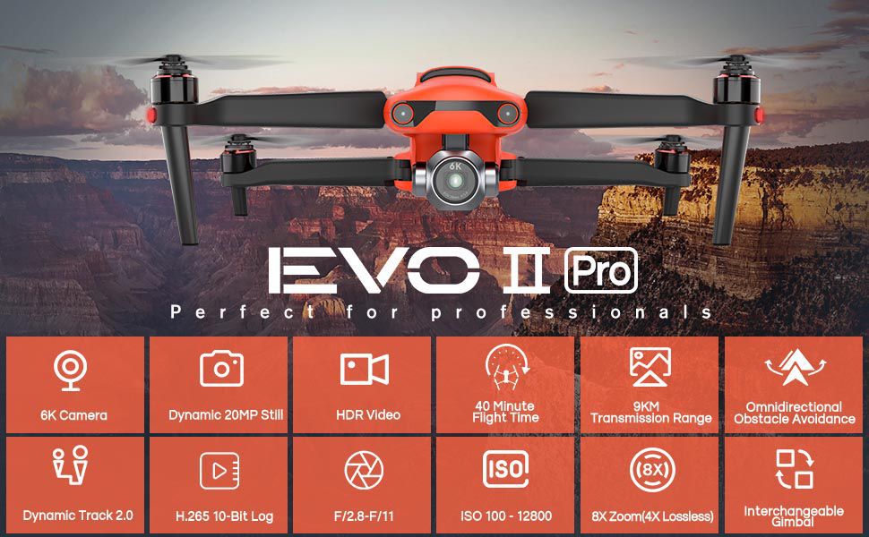 Autel Robotics EVO II Pro 6K Drone Rugged Bundle