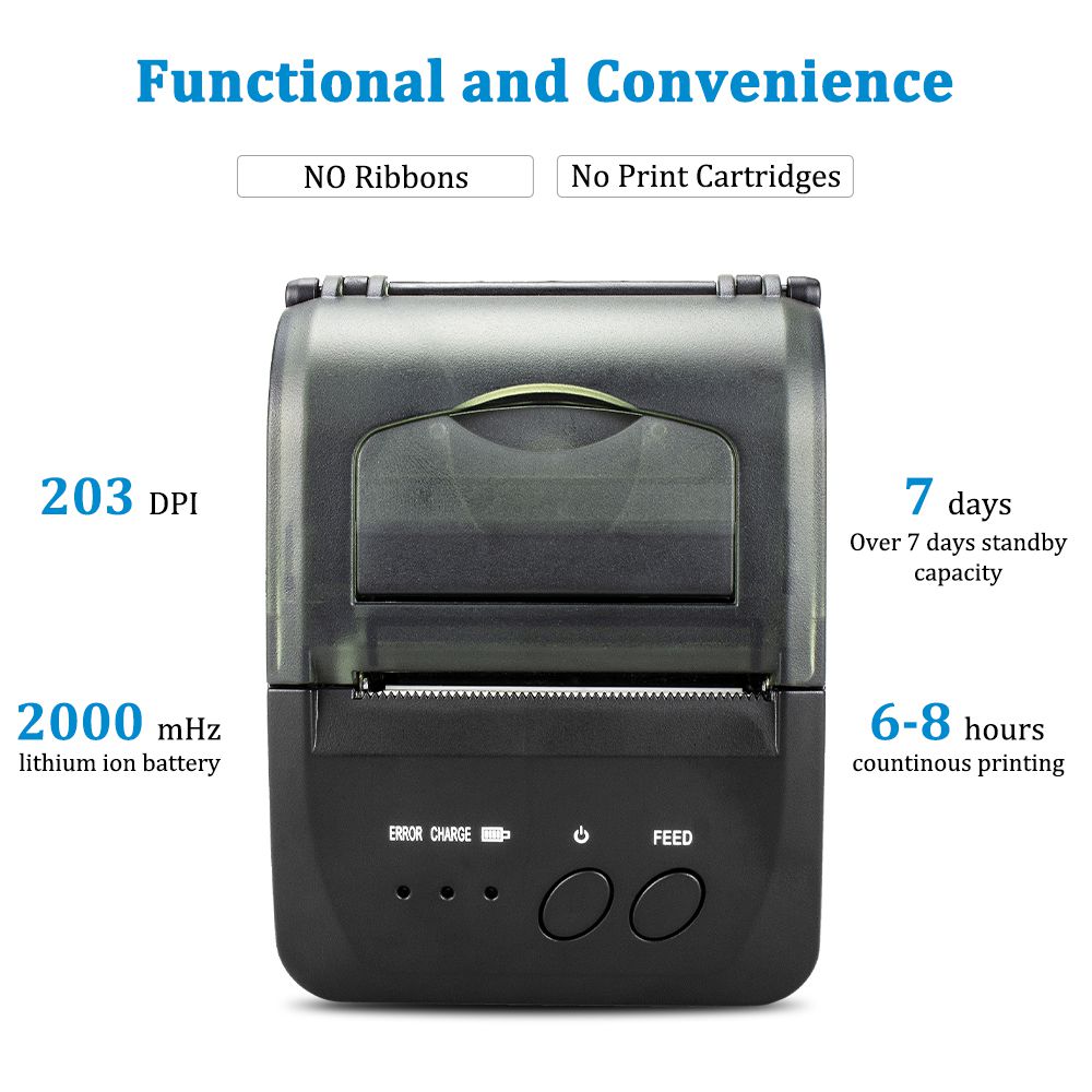 NT-1809DD 58mm Bluetooth Thermal Receipt Printer 