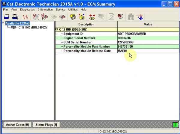 Real 2015A Caterpillar ET3 Adapter III Software Display 3