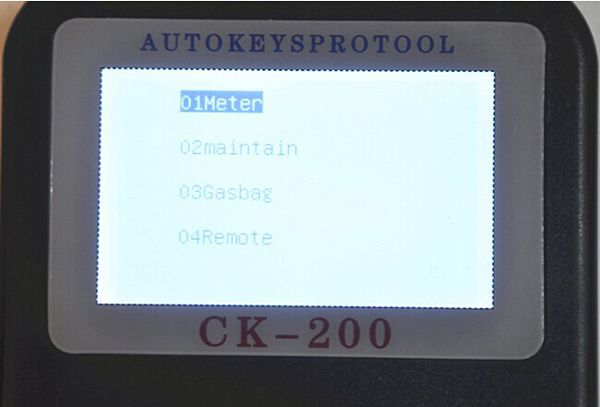 CK-200 Key Programmer Screen Display 2