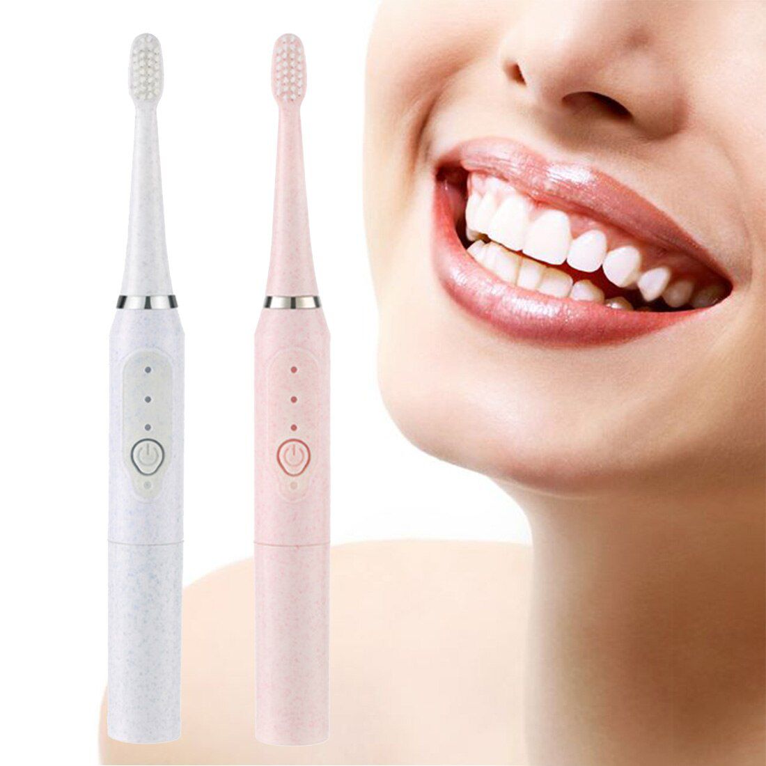 Couple Ultrasonic Electric Toothbrush Adult IPX7 Waterpr