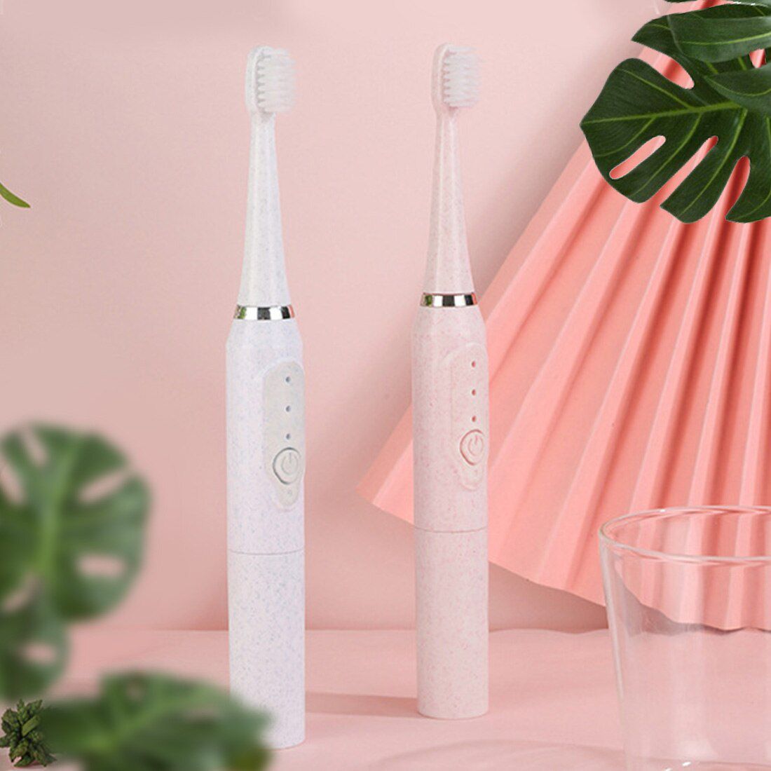 Couple Ultrasonic Electric Toothbrush Adult IPX7 Waterpr