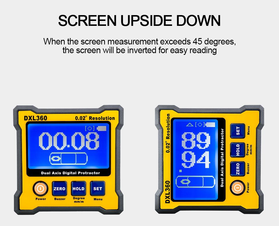 DXL360 DXL360S Dual axis Digital Angle Protractor 