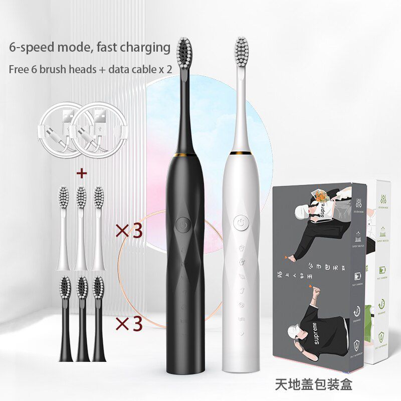 Electric Toothbrush Sonic 6-speed Adult Household Soft H