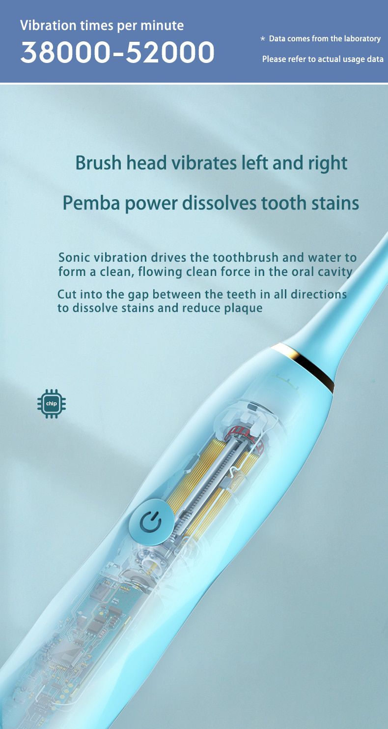 Electric Toothbrush Sonic 6-speed Adult Household Soft H